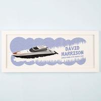 Personalised Boat Framed Print