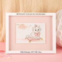 Personalised Aristocats Marie Print and Frame with Birth Details