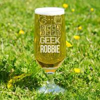 Personalised Beer Geek Glass Chalice