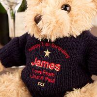 Personalised 21st Birthday Teddy Bear