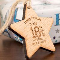 Personalised 18th Birthday Wooden Star