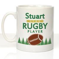 Personalised Rugby Star Mug