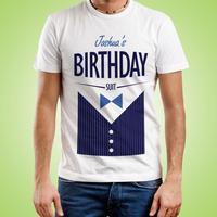 Personalised Birthday Suit T-Shirt for Him