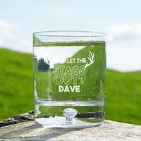 Personalised Who let the Stags out Tumbler Glass