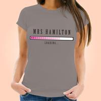 Personalised Mrs Loading Grey T-Shirt