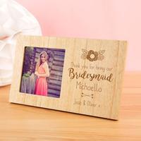 Personalised Bridesmaid Wooden Photo Frame