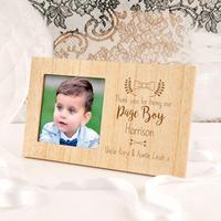 Personalised Page Boy Wooden Photo Frame