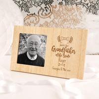Personalised Grandfather of the Bride Wooden Frame
