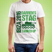 Personalised Mens Tanked Up Stag Do Tee