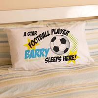 personalised footballer pillowcase