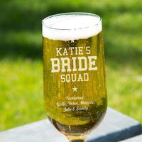Personalised Bride Squad Beer Glass