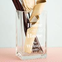 Personalised Home Sweet Home Glass Vase