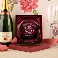 Personalised Mother Of The Bride Glass Skye Facet