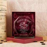 Personalised Father Of The Bride Cut Glass Presentation Gift