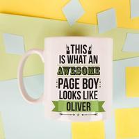 Personalised Awesome Page Boy Mug