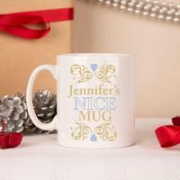Personalised Naughty & Nice Christmas Mug