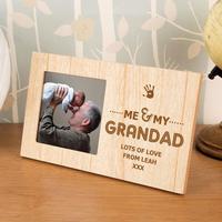 Personalised Me and My Grandad Wooden Photo Frame