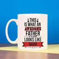 Personalised Awesome Father of the Groom Mug