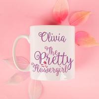 Personalised Pretty Flower Girl Mug