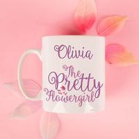 personalised pretty flower girl mug