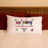 Personalised Dad Daddy Hand Print Pillowcase