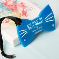 Personalised Will You Be My Best Man Acrylic Bow Tie
