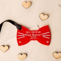 Personalised Will You Be My Ringbearer Acrylic Bow Tie