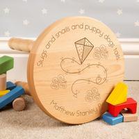 Personalised Boys Are Made of...Stool Engraved with Name