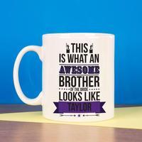 Personalised Awesome Brother of the Bride Mug