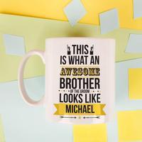 Personalised Awesome Brother of the Groom Mug