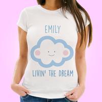 Personalised Living The Dream Womans Tee