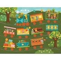 Petit Collage - Floor Puzzle - Count On The Train 24 Pcs