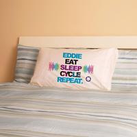 Personalised Eat Sleep Cycle Repeat Pillowcase