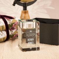 Personalised In Memory Glass Tealight Holder