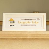 Personalised Home Sweet Home Print: Gold Design