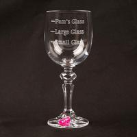 Personalised Measure Crystal Wine Glass