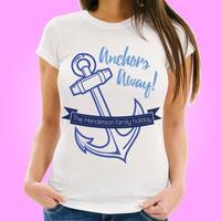 Personalised Anchors Away Womens Holiday Tee