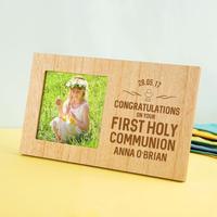 Personalised First Holy Communion Wooden Photo Frame