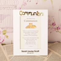 Personalised White Communion Frame