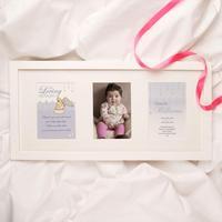 Personalised Baby and Child Memorial Print: Girl Angel Design 3 Aperture Frame