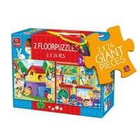 Pet Shop And Playground Floor Puzzles 2 x 24 Pieces