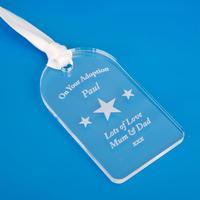 personalised adoption stars gift tag