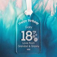 personalised 18th birthday gift tag circles