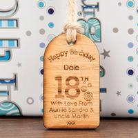Personalised 18th Birthday Gift Tag