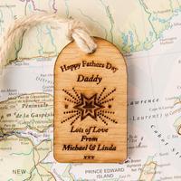 Personalised Fathers Day Wooden Gift Tag