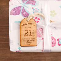 Personalised 21st Birthday Gift Tag
