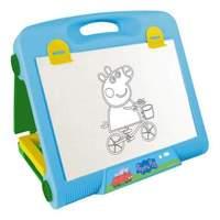 peppa pig double sided travel art easel with 20pc creative kit multi c ...