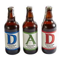 Personalised DAD Triple Beer Set