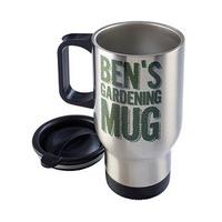 Personalised Insulated Gardening Mug, Stainless Steel
