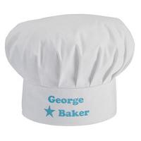 Personalised Chef\'s Hat, Blue, Polycotton